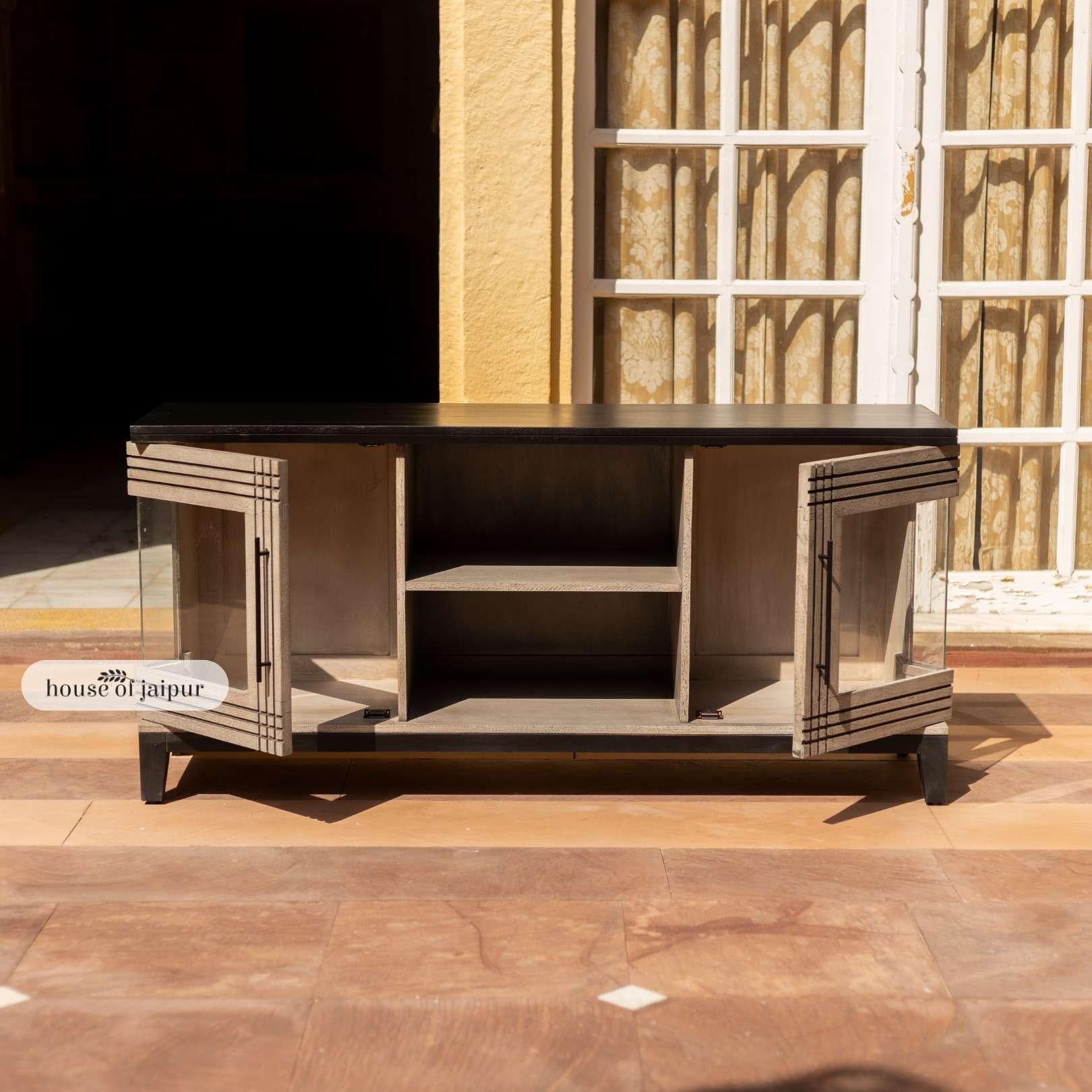 Indiano Jaipur Distressed Linea Media Console - Linea Collection'S di House of Jaipur in vendita