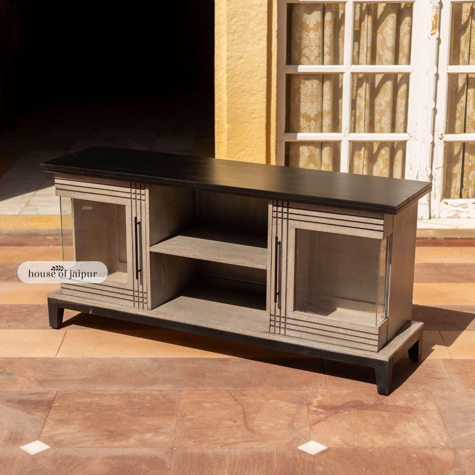 Fatto a mano Jaipur Distressed Linea Media Console - Linea Collection'S di House of Jaipur in vendita
