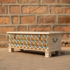 Jaipur Hand-Carved Floral Solid Wood Almirah by House of Jaipur