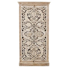 Jaipur Hand-Carved Floral Solid Wood Almirah by House of Jaipur