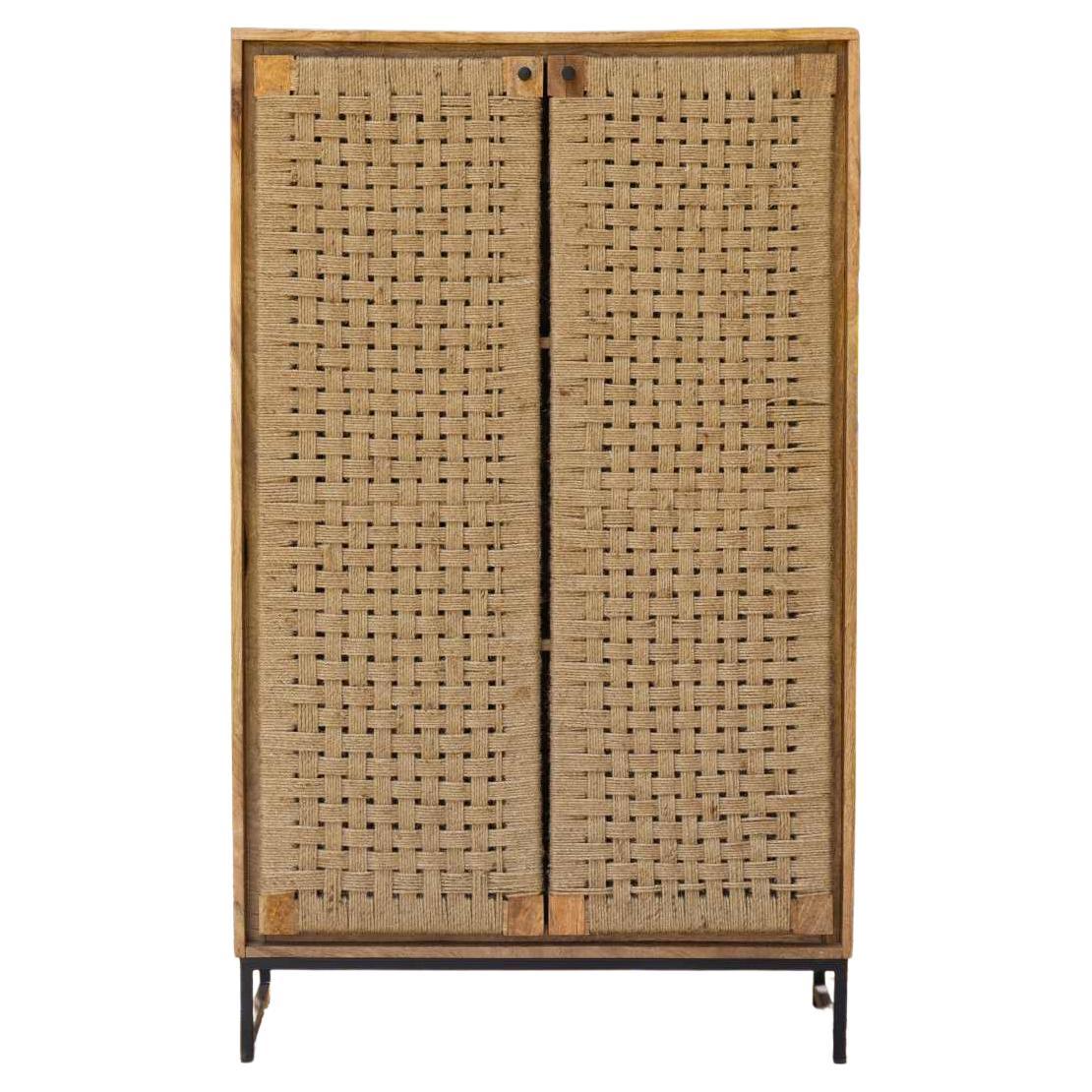 Armadietto Jaipur in juta intrecciata a mano di House of Jaipur