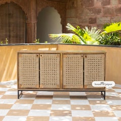 Buffet buffet en jute tissé à la main par House of Jaipur