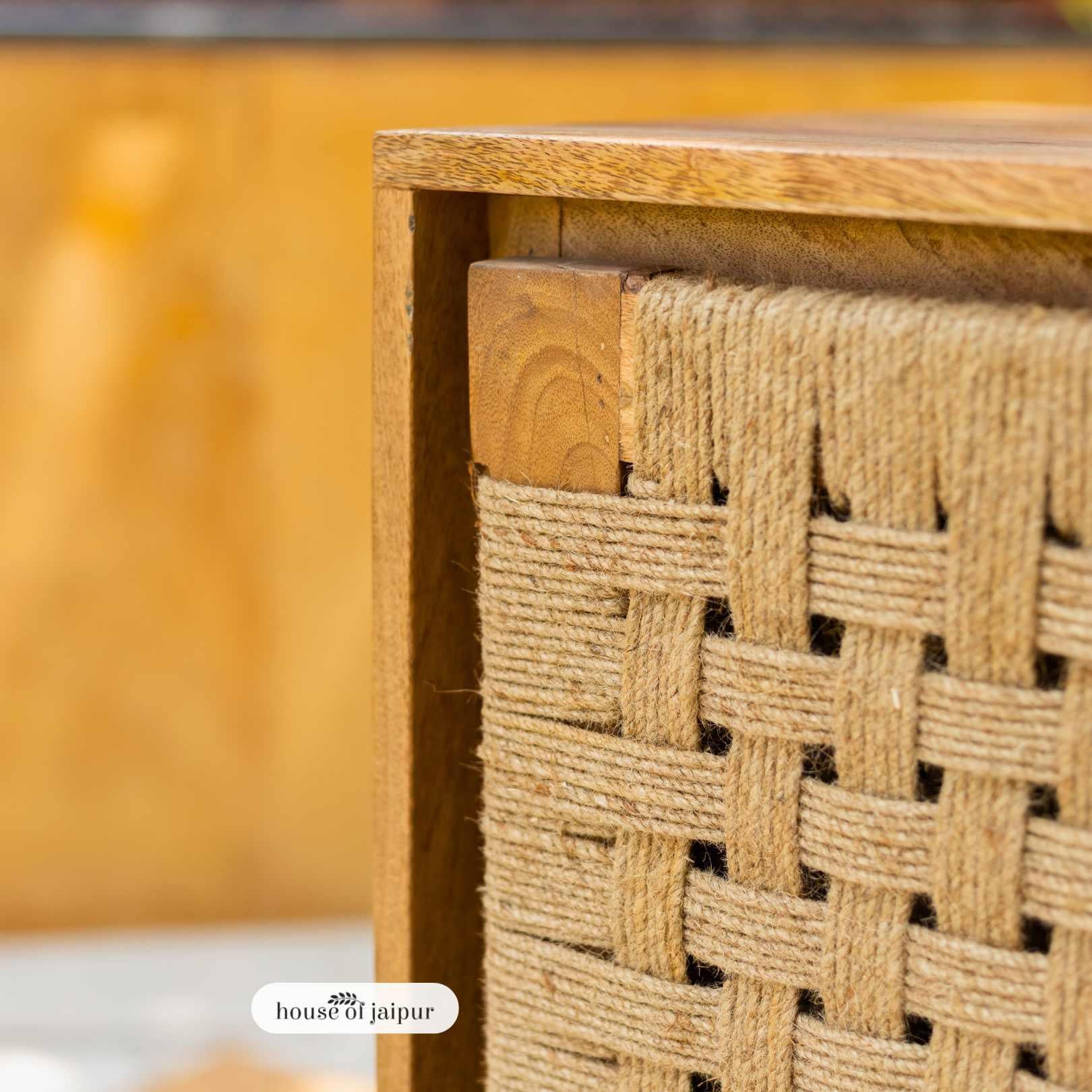 Indiano Buffet con credenza in iuta intrecciata a mano Jaipur di House of Jaipur in vendita