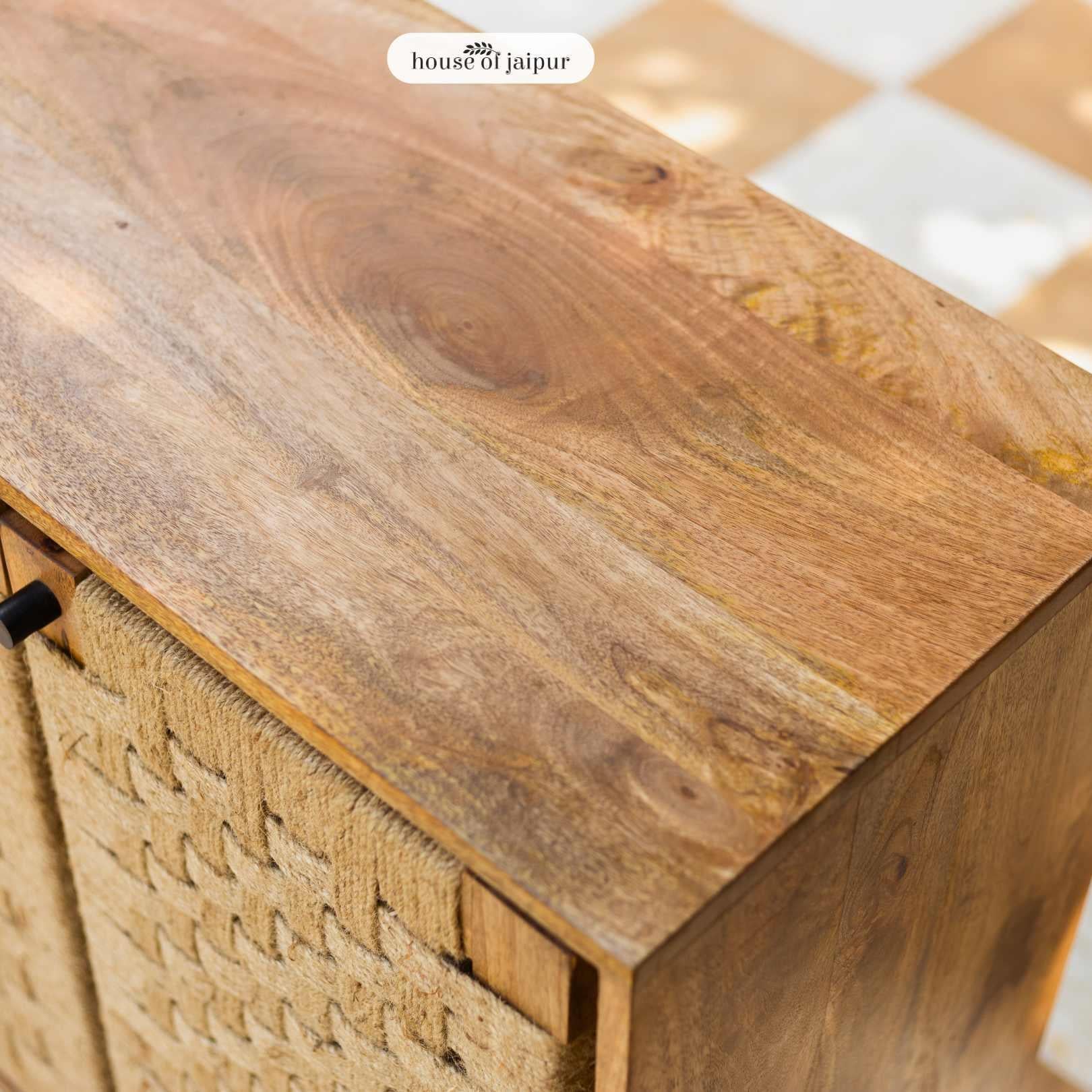 Tessuto a mano Buffet con credenza in iuta intrecciata a mano Jaipur di House of Jaipur in vendita