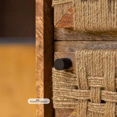 Hohe Kommode „Tantu Jute Weave“ mit fünf Schubladen von House of Jaipur