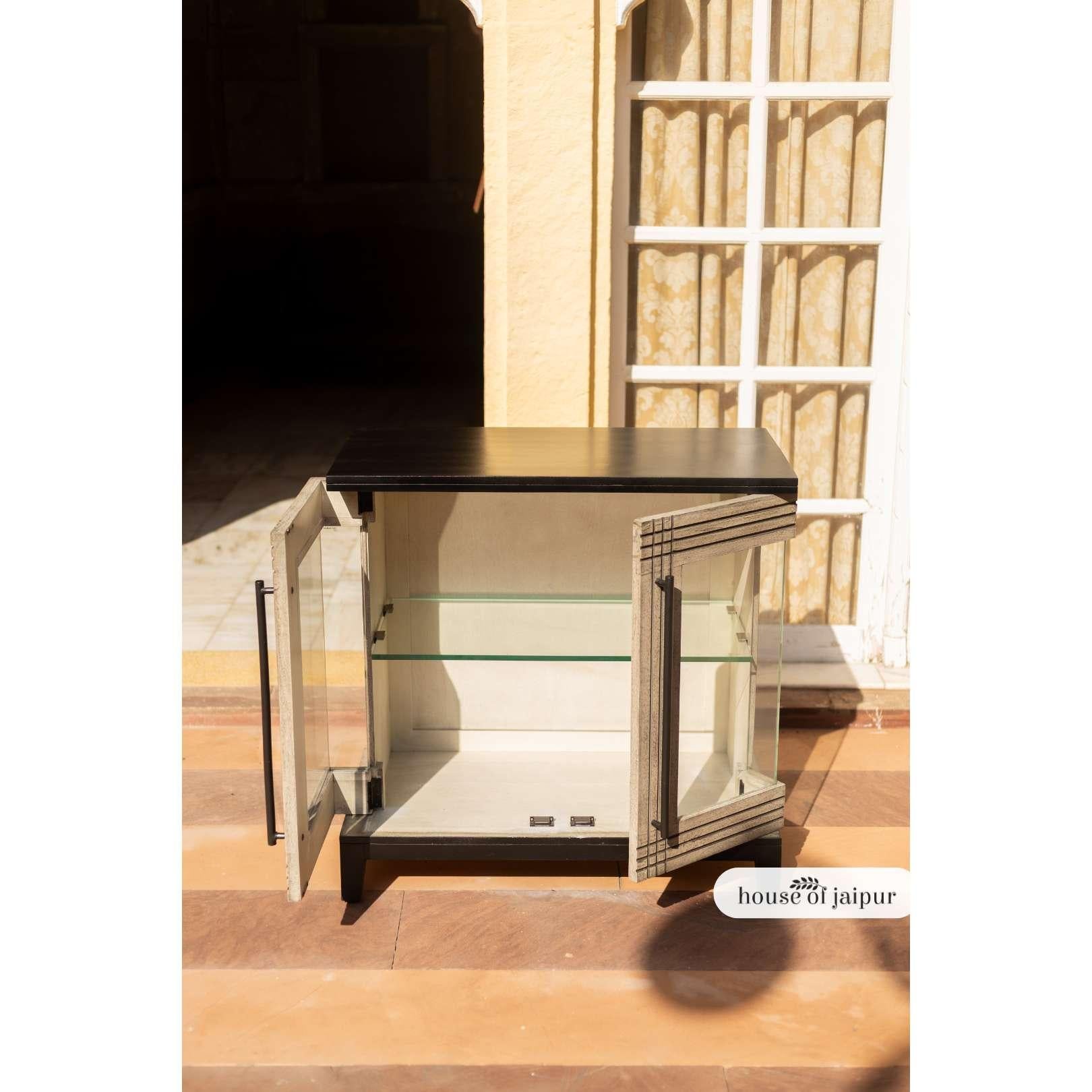Contemporary Jaipur Noir Linea Cabinet – From the Linea Collection by House of Jaipur For Sale