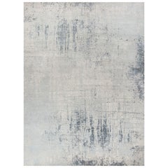 Jaipur Rugs 10X13 Feet Hand Knotted Carpet Wool And Bamboo Silk Ivory Modern Rug