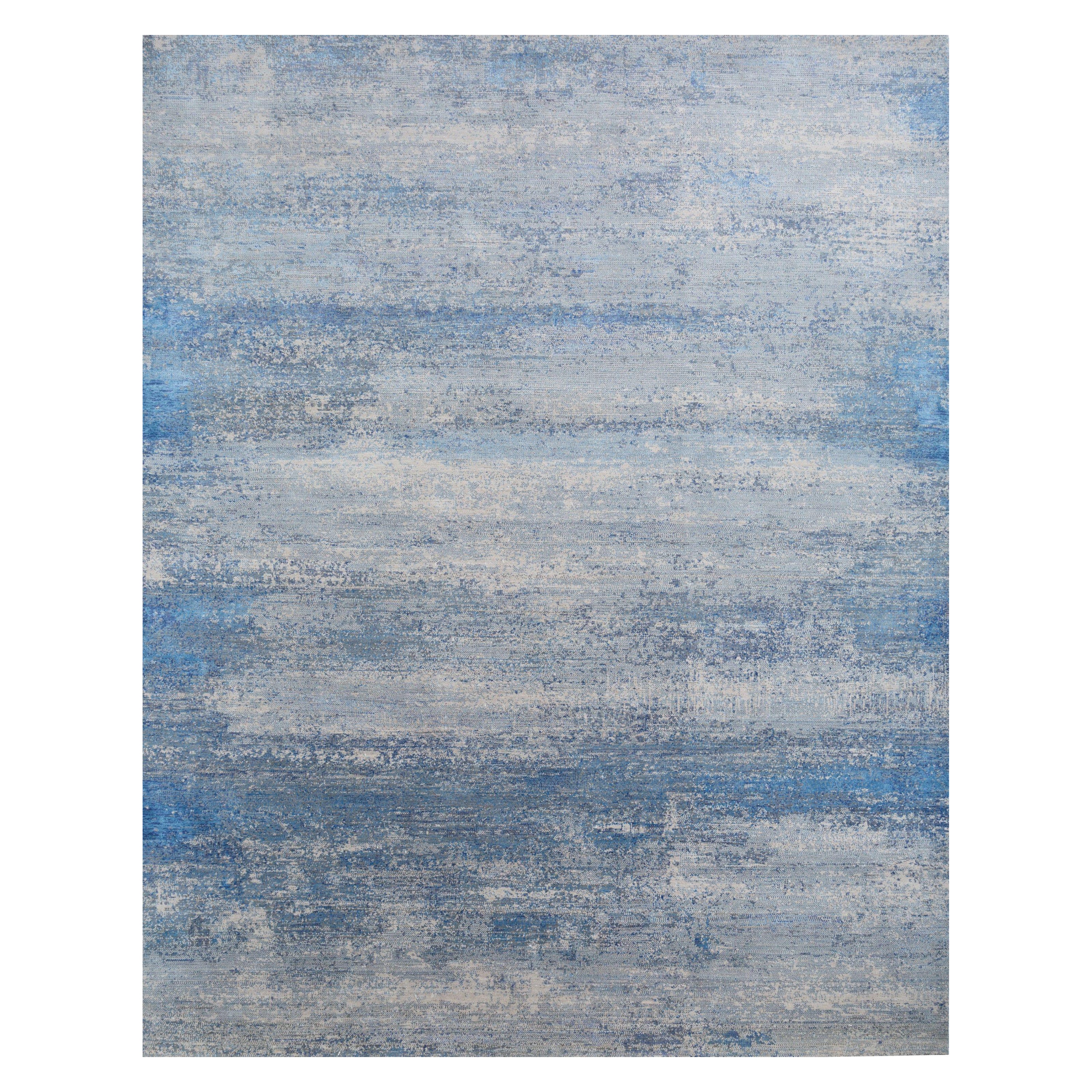 Serenity Leap Classic Grau & Bermudablau 300X420 Cm Handgeknüpfter Teppich