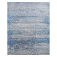 Tappeto Serenity Leap Classic Grigio e Blu Bermuda 300X420 Cm Annodato a mano