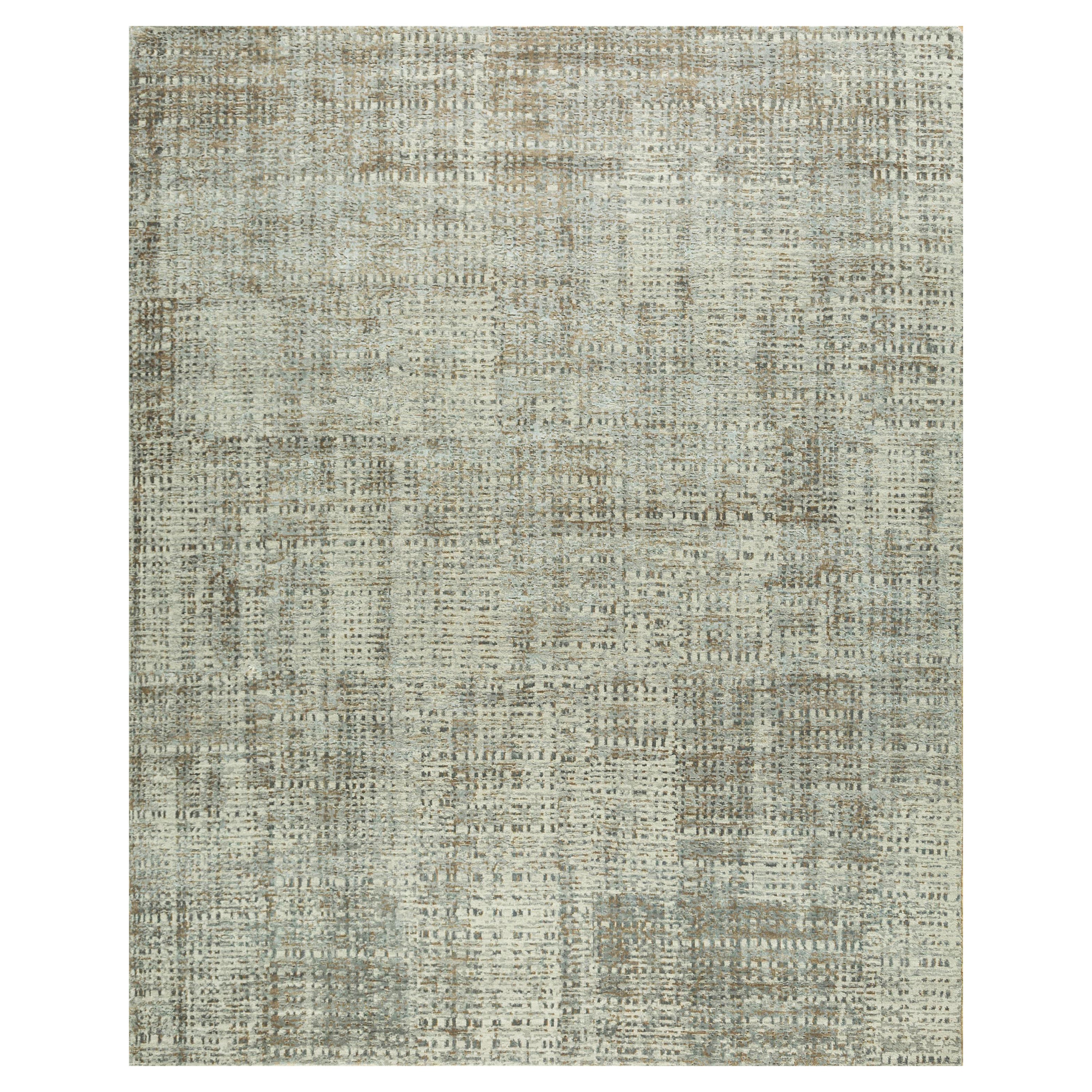 Gentle Overture Antiker weißer, weicher, grauer 300X420cm, handgeknüpfter Teppich