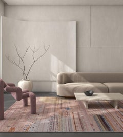 Jaipur Rugs 10x14 Feet Hand Knotted Carpet Wool & Bamboo Silk Pink & Purple Rug