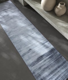 Jaipur Rugs 1'10X14'6 Feet Hand Loom Carpet Viscose Blue Modern Solid Rug