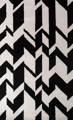 Jaipur Teppiche 4'11x7'10 Füße Hand getuftet Teppich Wolle Moderne Elfenbein Teppich