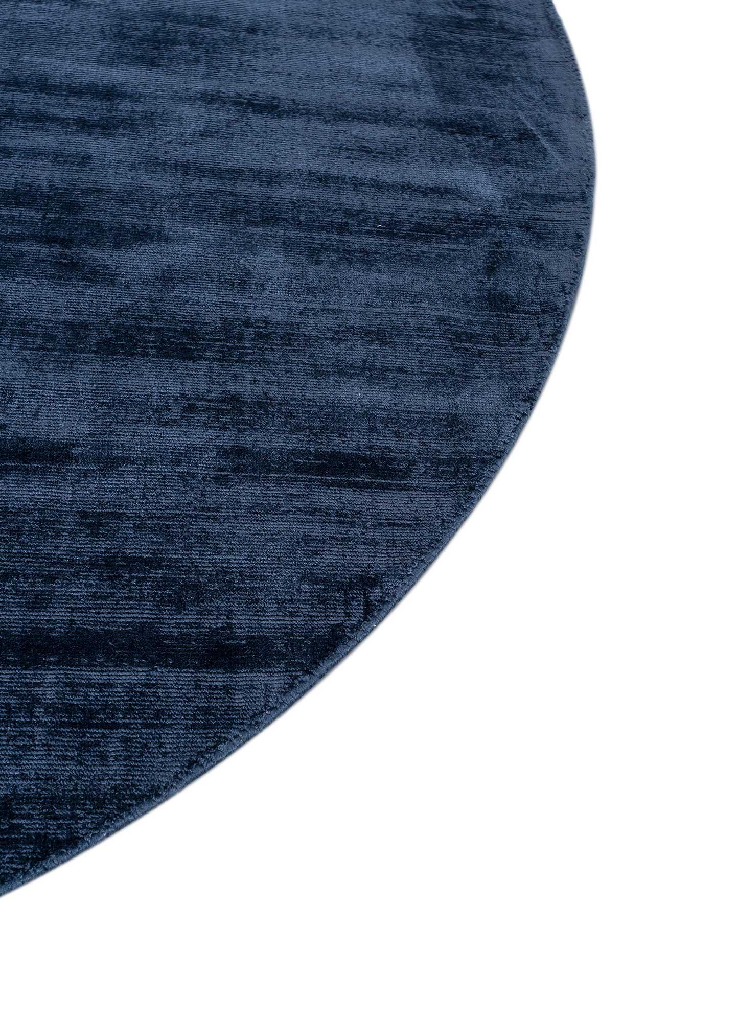 Alfombra de pelo a mano Midnight Symphony Azul Marino Moderno en venta