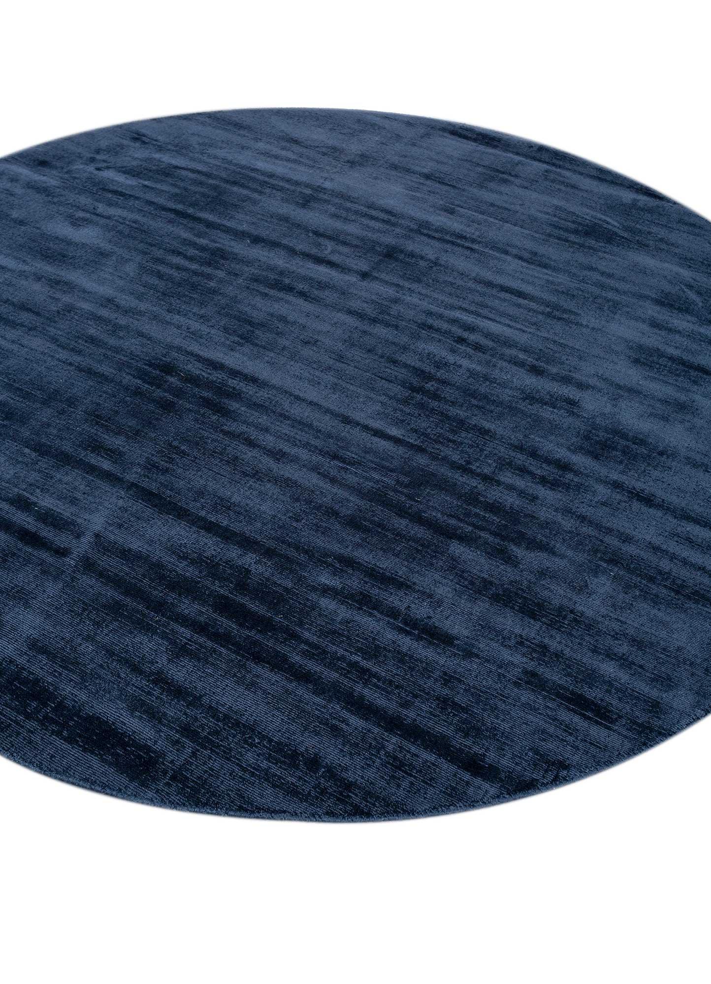 Alfombra de pelo a mano Midnight Symphony Azul Marino Indio en venta