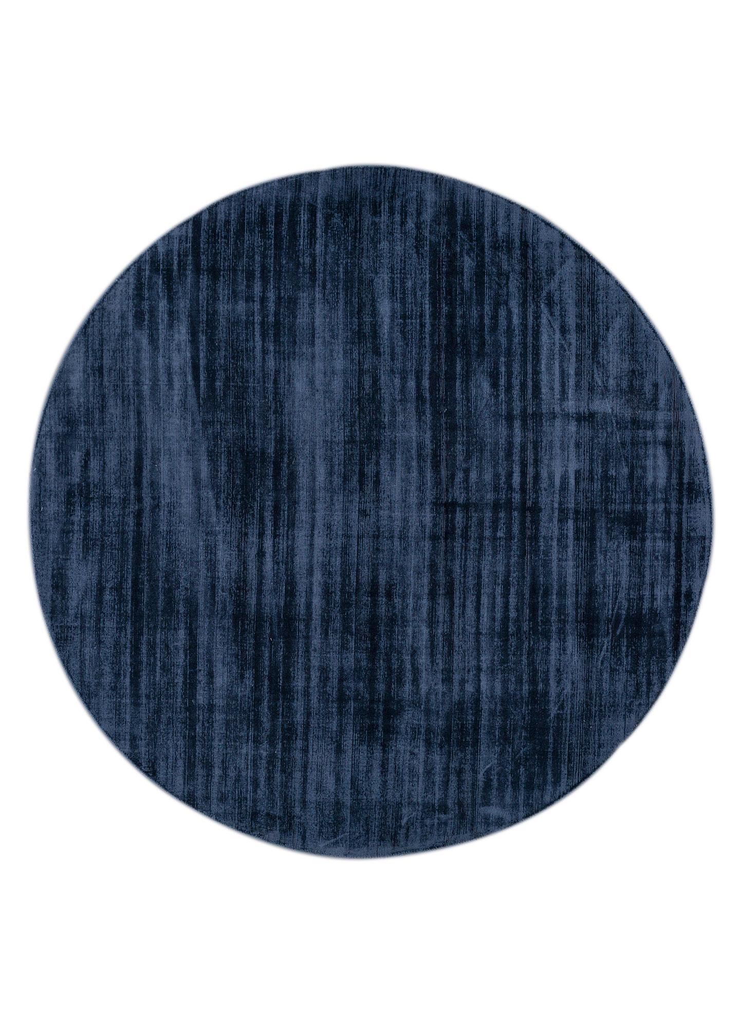Tappeto Midnight Symphony blu marino a mano