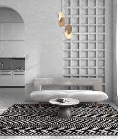 Jaipur Rugs 4x6 Feet Hand tufted Carpet Wool modern Grey And Black Rug