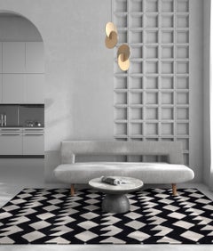 Jaipur Rugs 4x6 Feet Hand tufted Carpet Wool modern Grey And Black Rug