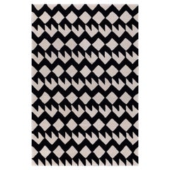 Jaipur Teppiche 4x6 Füße Hand getuftet Teppich Wolle modern Grau Und Schwarz Teppich