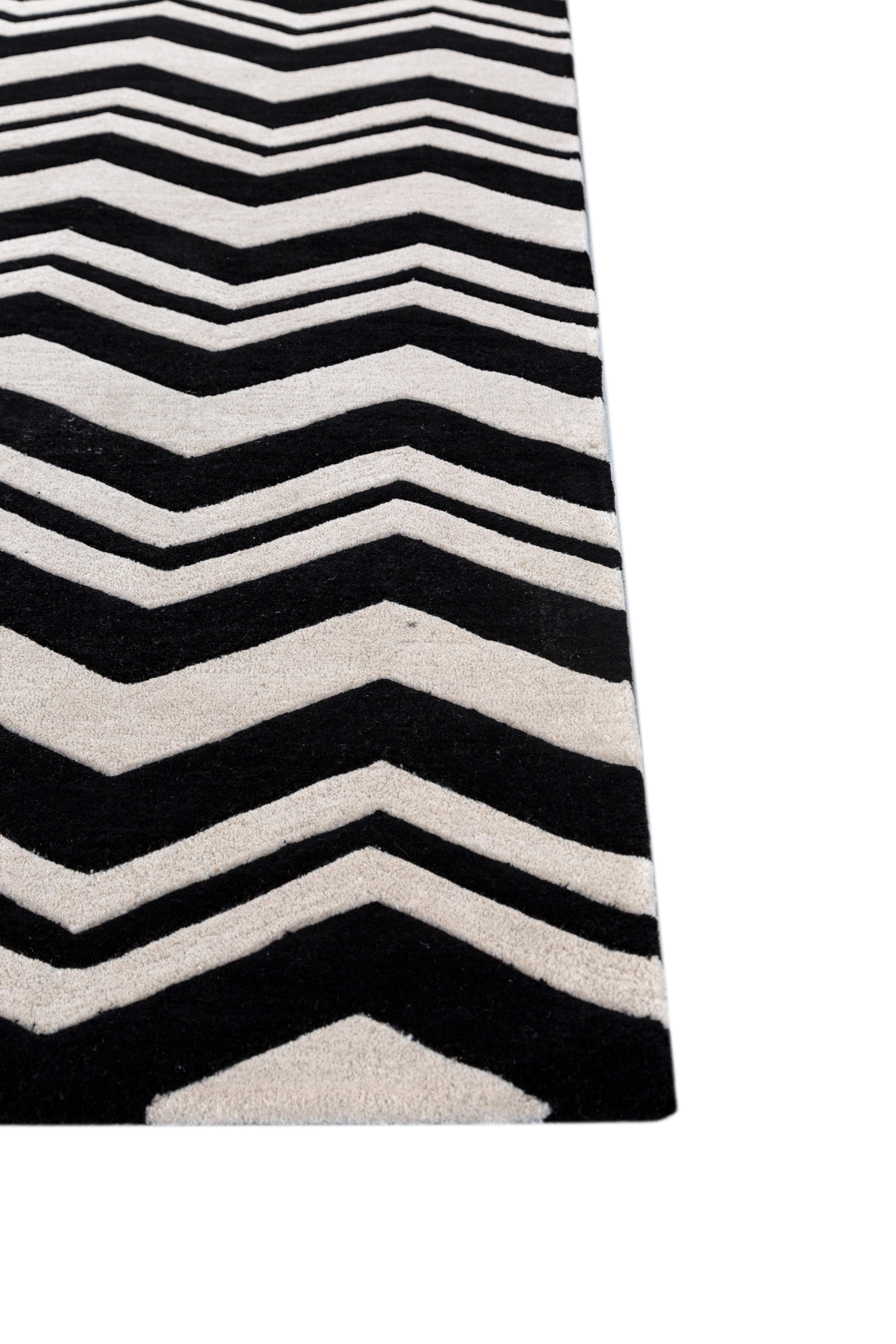Jaipur Teppiche 4x6 Füße Hand getuftet Teppich Wolle Moderne Elfenbein Teppich (Indisch) im Angebot