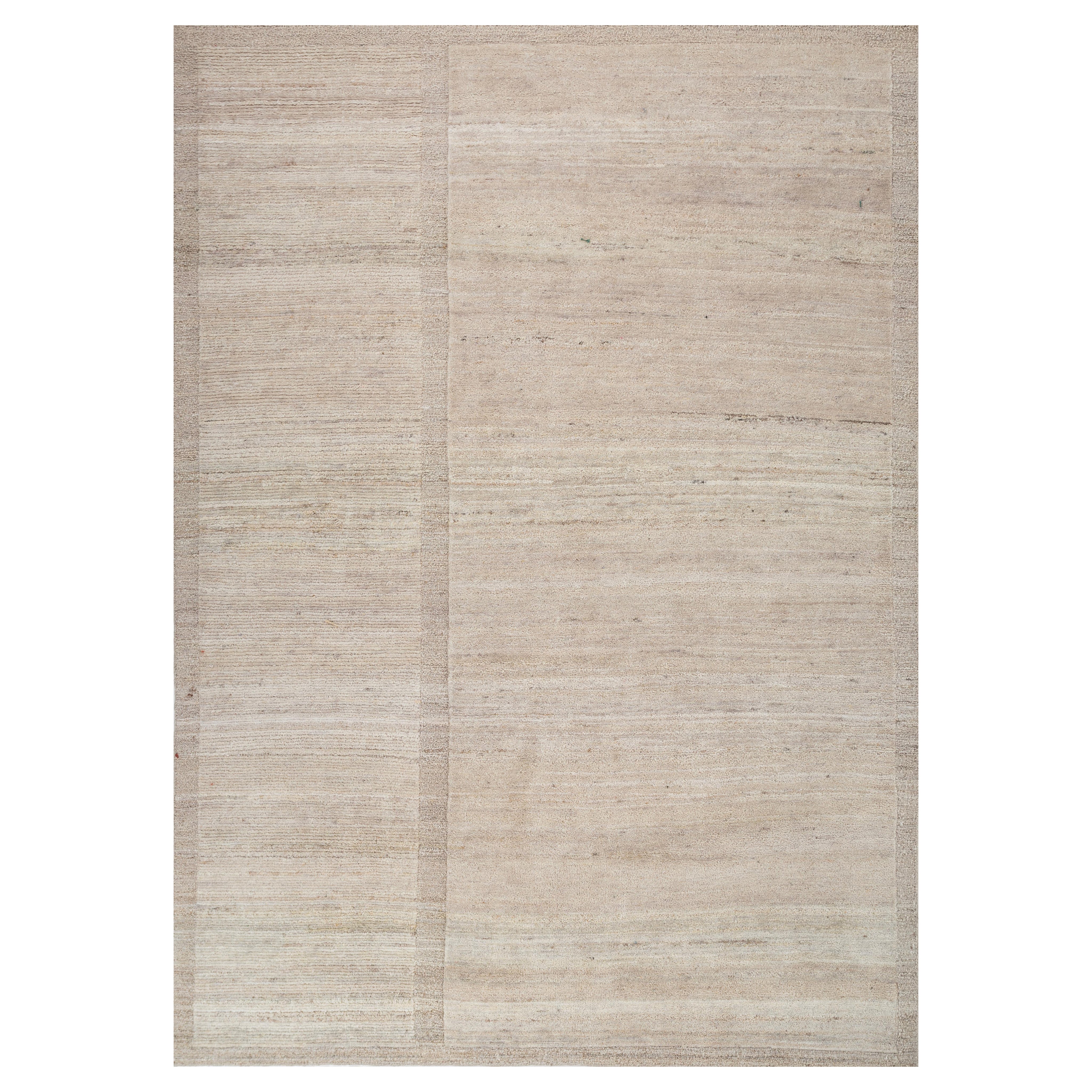 Jaipur Rugs 5'6x8 Feet Hand geknüpft Teppich Wolle Moderne Elfenbein Teppiche