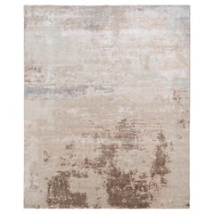 Jaipur Rugs 5'6x8 Hand Knotted Carpet Wool And Bamboo Silk Ivory Modern Abstract