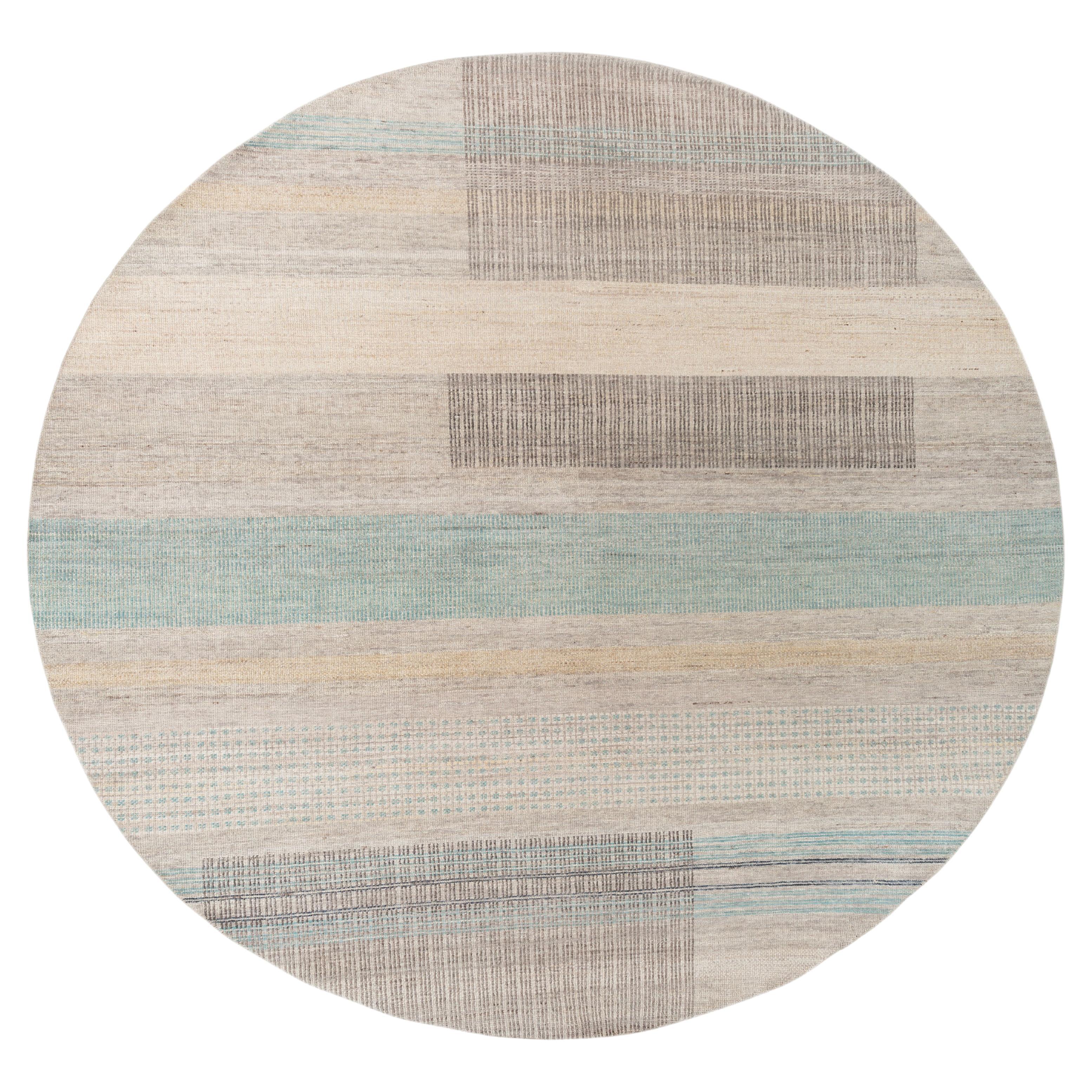 Tappeto Jaipur Rugs 5X5 Piedi annodato a mano Tappeto in lana moderno blu