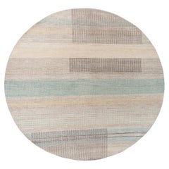 Jaipur Rugs 5X5 Pies Alfombra Anudada a Mano Lana Moderna Alfombra Azul