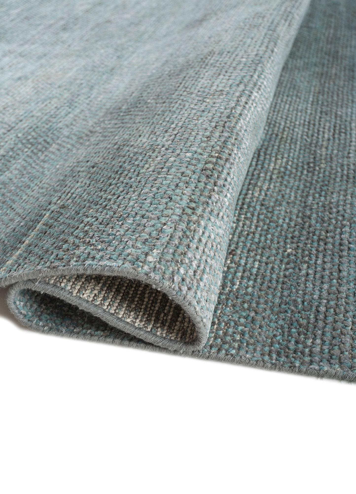 Indiano Tappeto Jaipur Rugs 5X8 Piedi Annodato a mano in Lana e Seta Moderna Blu in vendita