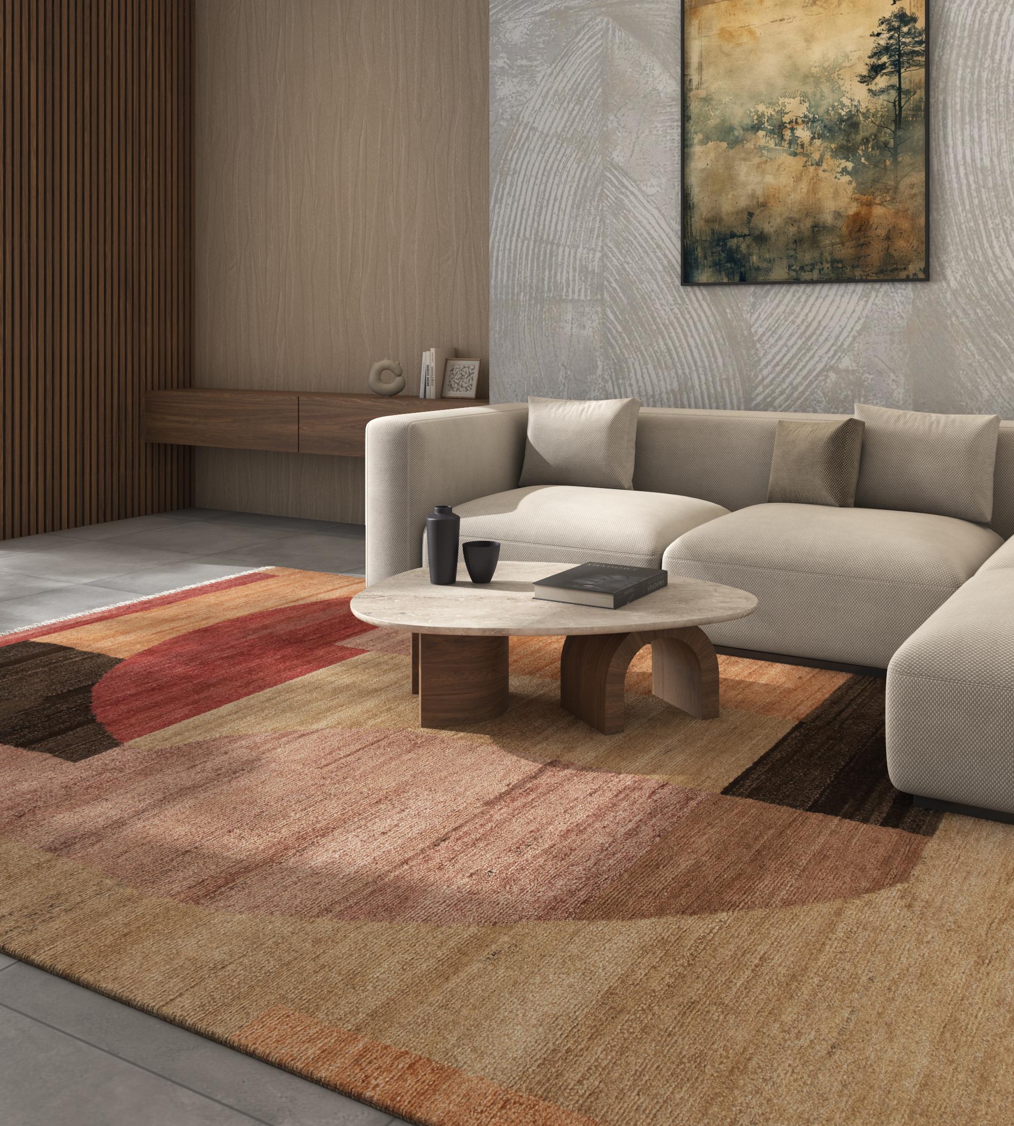 Jaipur Rugs Featuring modest-pile carpets with organic designs that convey fluidity and harmony, the Blythe Collection skillfully combines handcrafted charm with contemporary sophistication. Its color scheme blends earthy browns, blush pinks, gentle