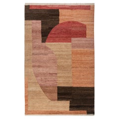 Jaipur Rugs 5X8 Feet Tapis noué à la main en laine moderne beige et marron