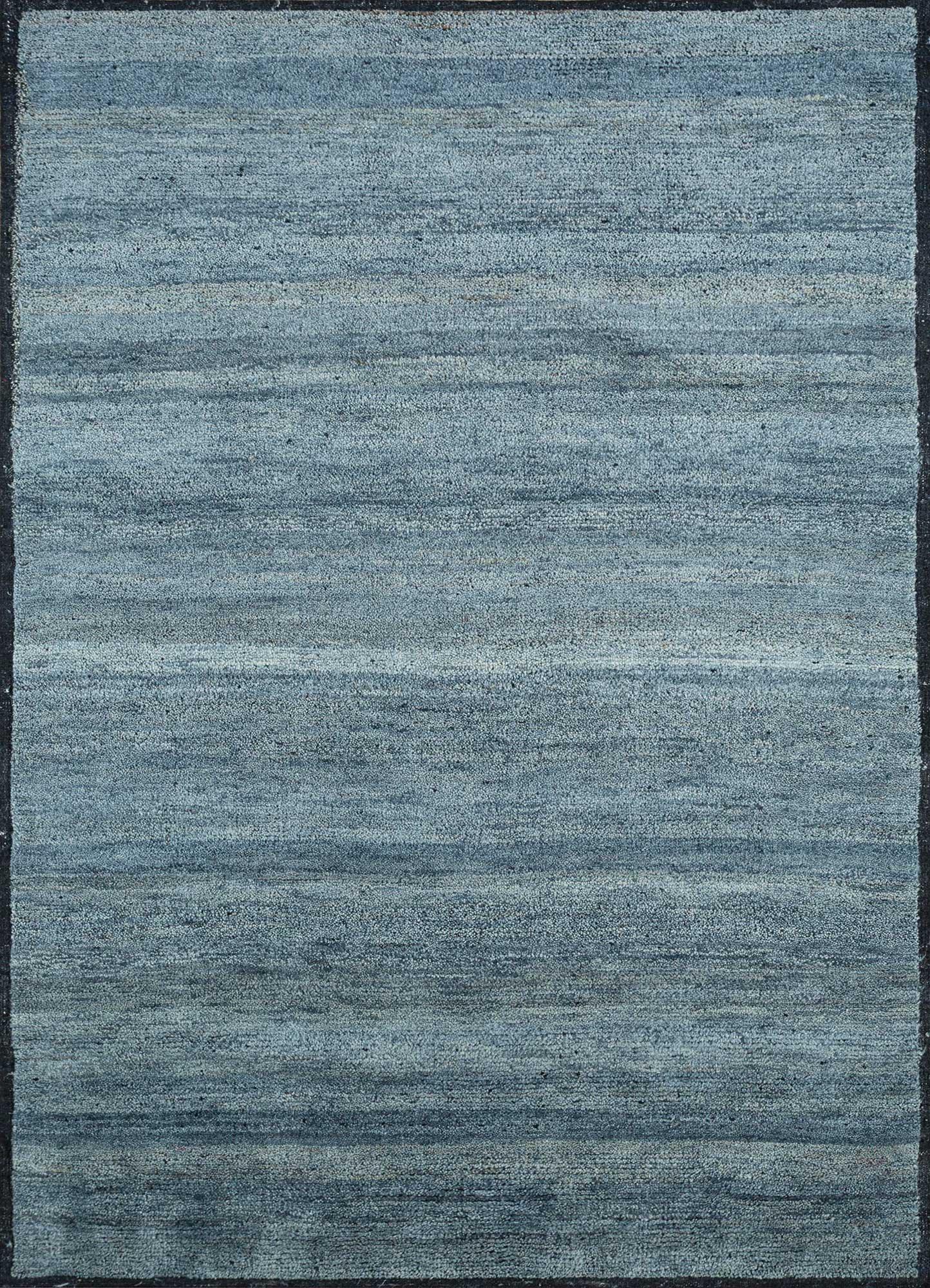 Jaipur Rugs 5x8 pieds Tapis en laine noué à la main Tapis moderne bleu