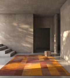 Tappeto Jaipur Rugs 5x8 piedi annodato a mano in lana moderno rosso e arancione