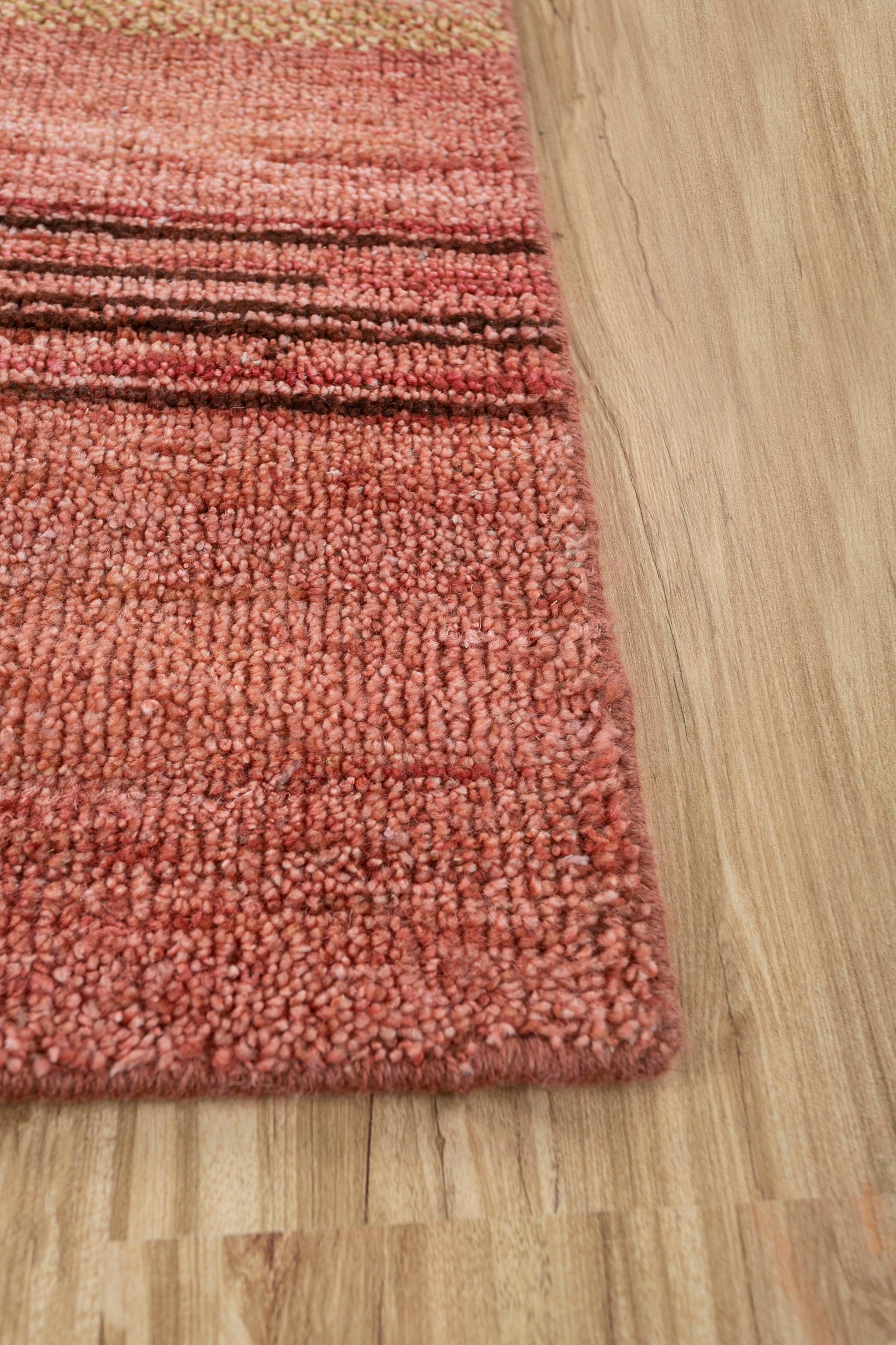 Jaipur Rugs 5X8 Pies Alfombra De Lana Anudada A Mano Moderna Rojo Y Naranja Moderno en venta