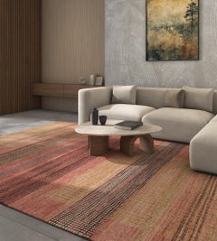 Jaipur Rugs Abstract 5X8 Feet Hand knotted Carpet Wool Modern Red & Orange Rug