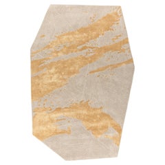 Jaipur Teppiche 5x8 Füße Hand getuftet Teppich Wolle und Viskose Modern Gold Teppich