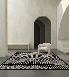 Jaipur Rugs 5x8 Feet Hand tufted Carpet Wool And Viscose modern Grey & Black Rug