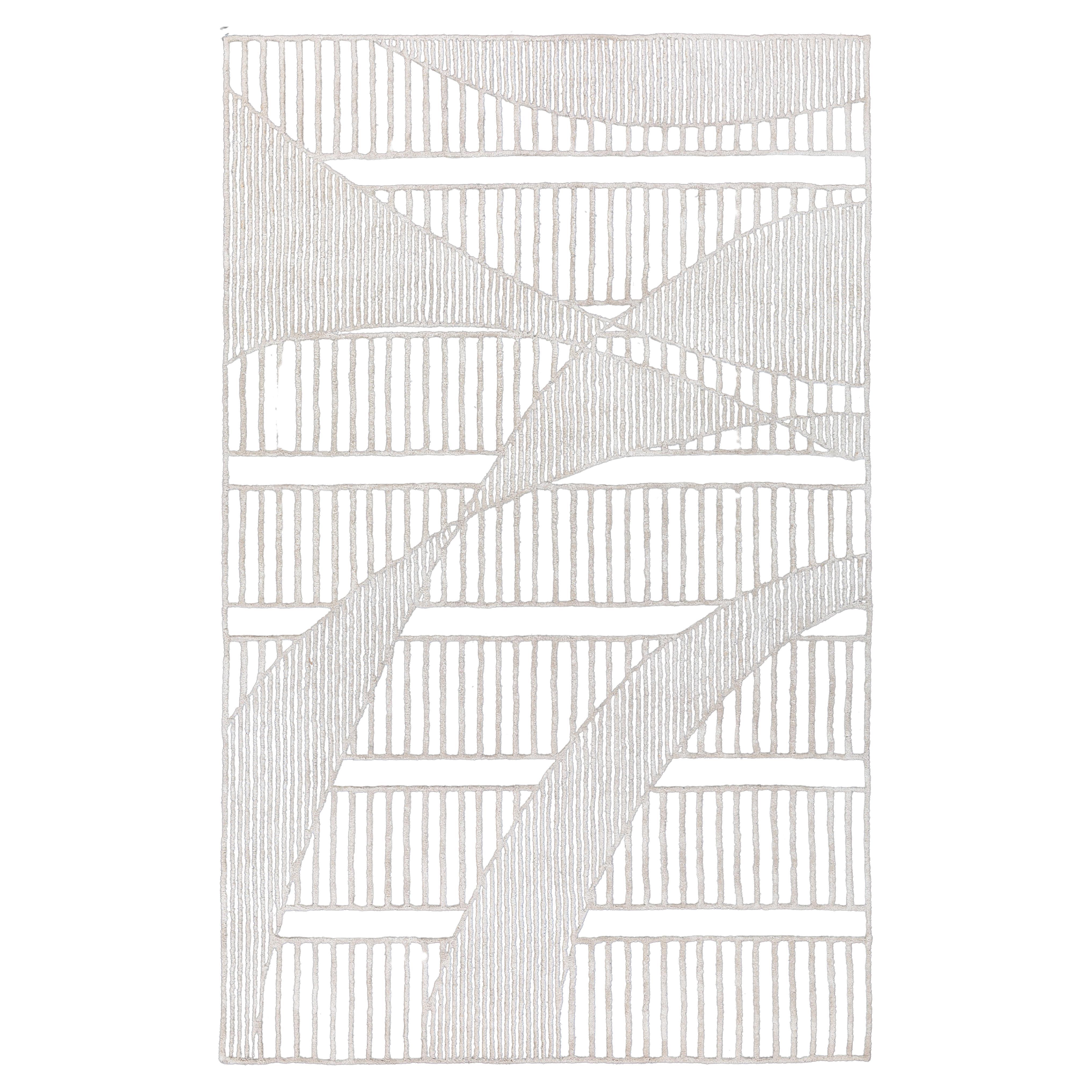 Jaipur Rugs 5x8 Feet Hand getuftet Teppich Wolle und Viskose moderne Grau & Schwarz Teppich