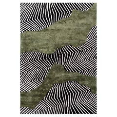 Jaipur Teppiche 5x8 Fuß Hand getuftet Teppich Wolle und Viskose Modern Grau Schwarz Teppich