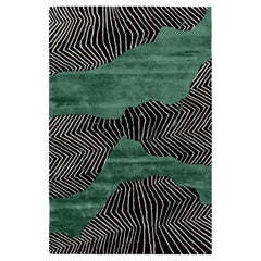 Jaipur Teppiche 5x8 Füße Hand getuftet Teppich Wolle und Viskose Modern Grau & Schwarz Teppich