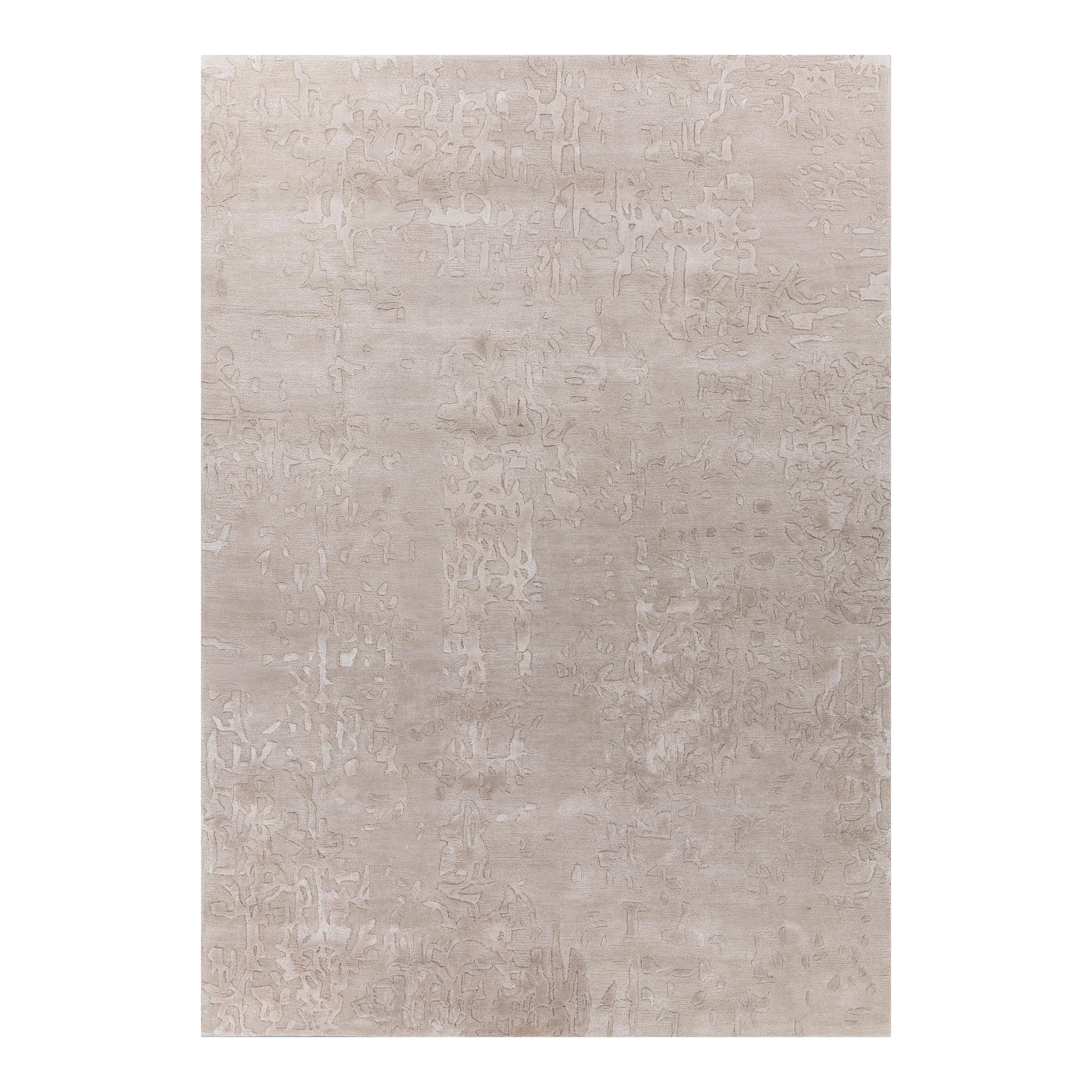Jaipur Teppiche 5x8 Füße Hand getuftet Teppich Wolle & Viskose Moderne Elfenbein Teppich