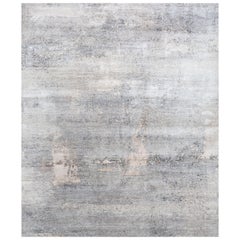 Jaipur Rugs 6'6X9'10 Feet Hand Knotted Carpet Wool And Bamboo Silk Grey Rug