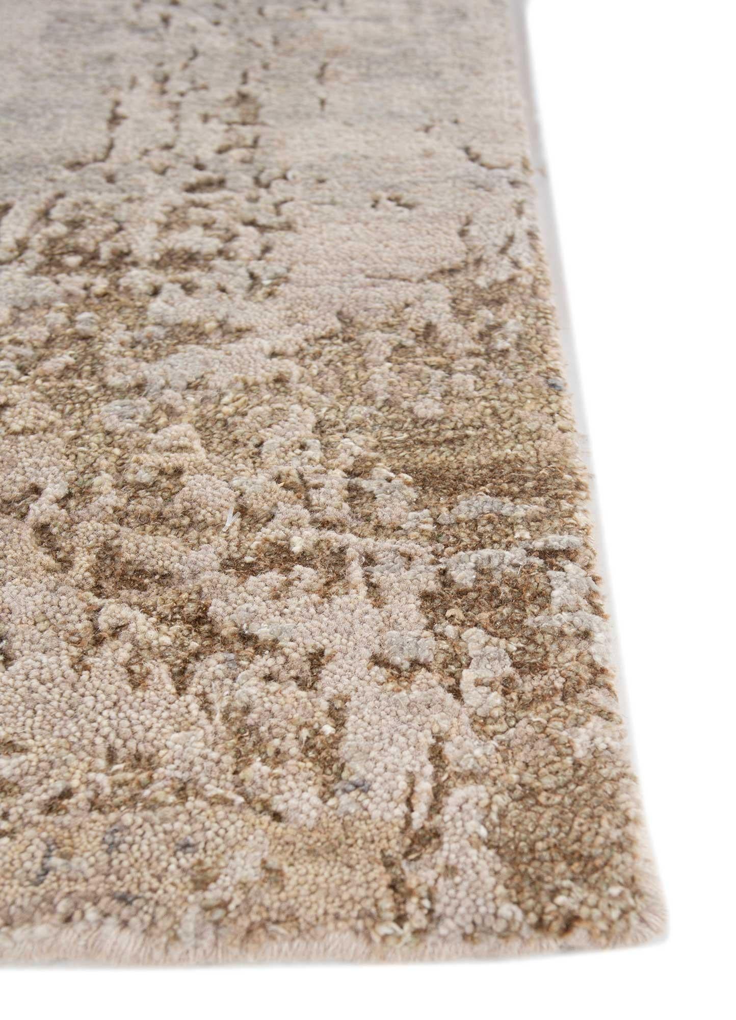 Indiano Tappeto Ethereal Mesh Avorio Scuro e Nichel 200X300 Cm Annodato a mano in vendita