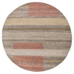 Jaipur Rugs 6X6 Piedi Tappeto annodato a mano in lana moderno beige e marrone