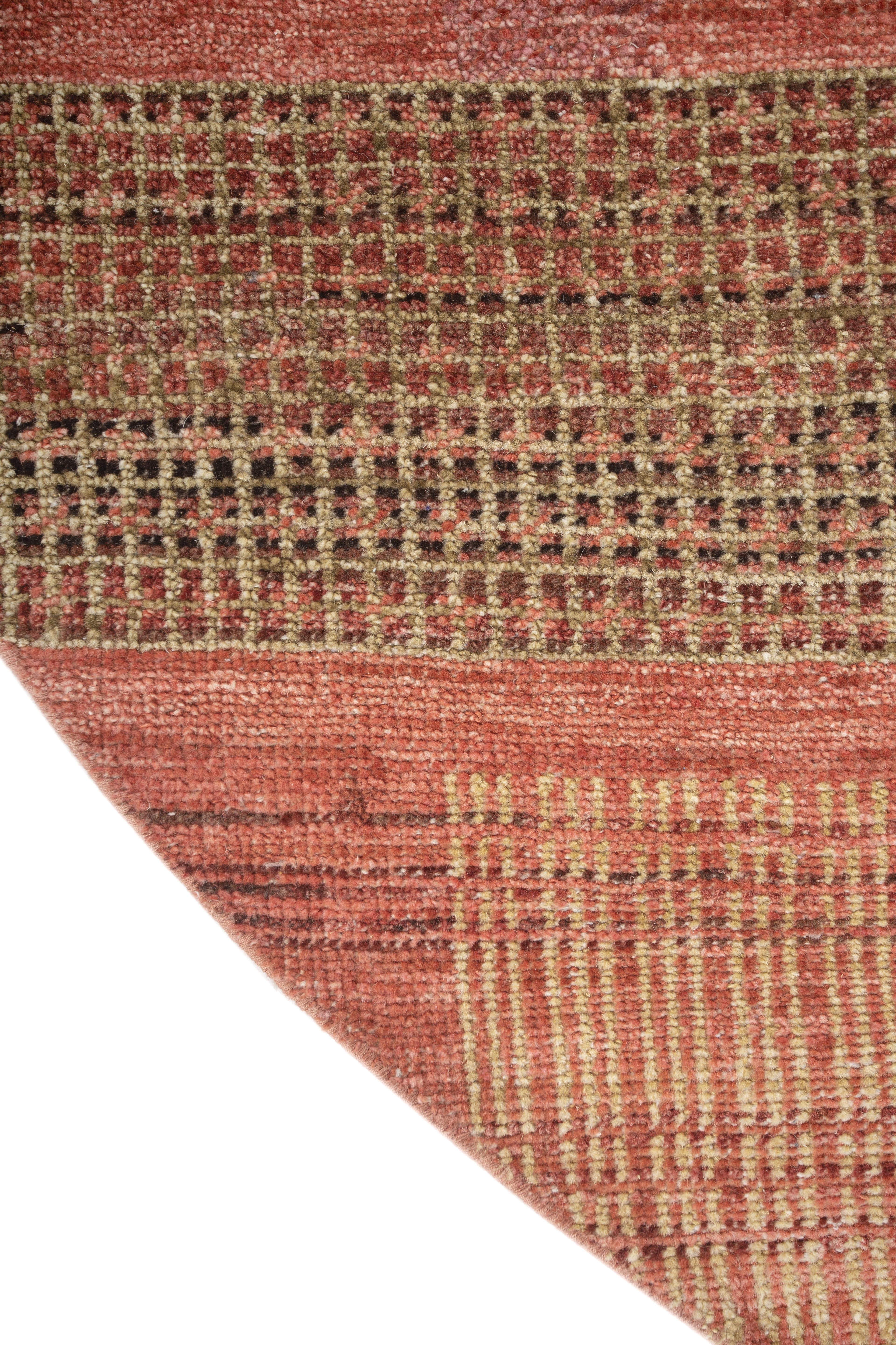 Jaipur Rugs 6X6 Pies Alfombra De Lana Anudada A Mano Moderna Rojo Y Naranja Moderno en venta