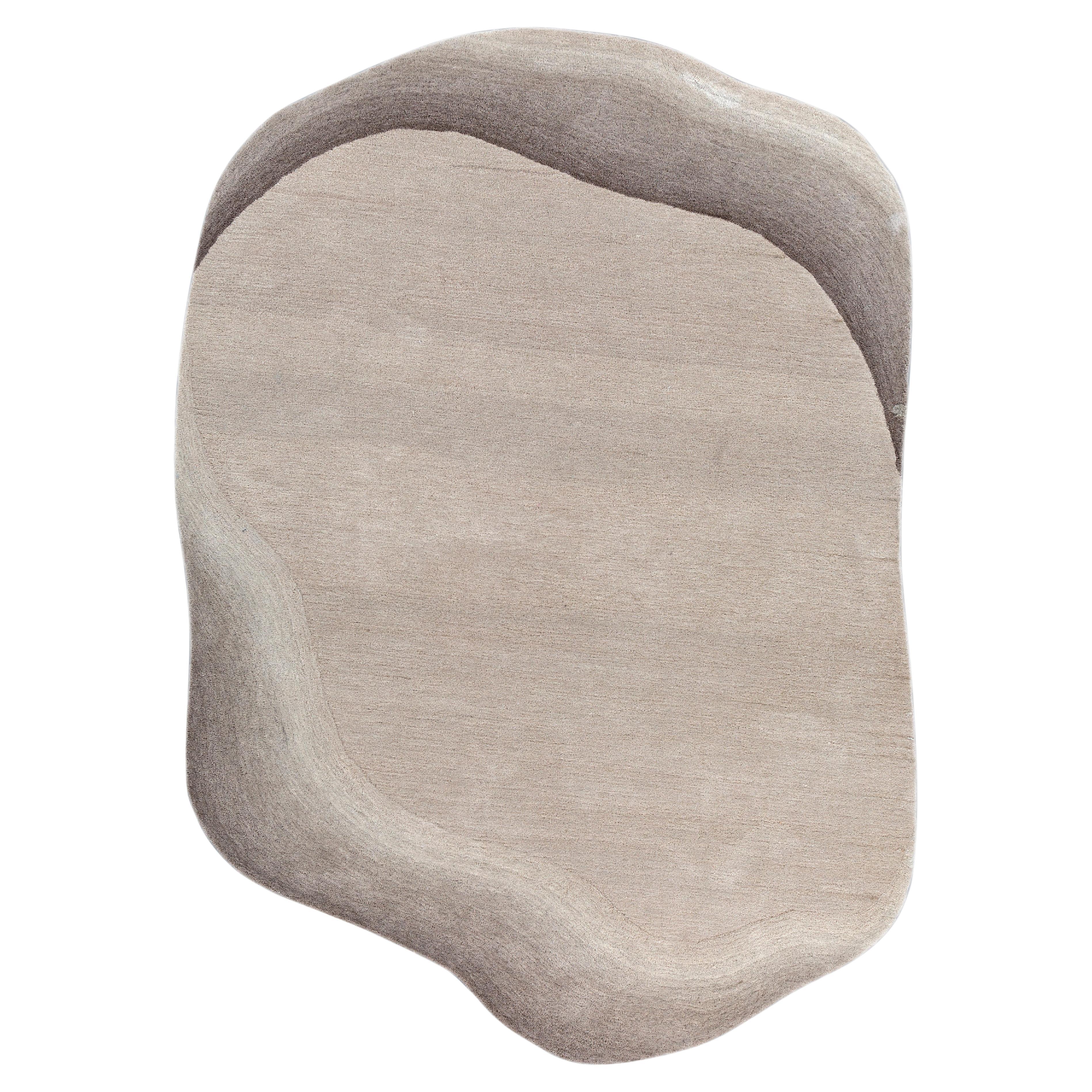 Tappeto Jaipur 6x7'10 Piedi Tappeto di lana moderno avorio, trapuntato a mano in vendita