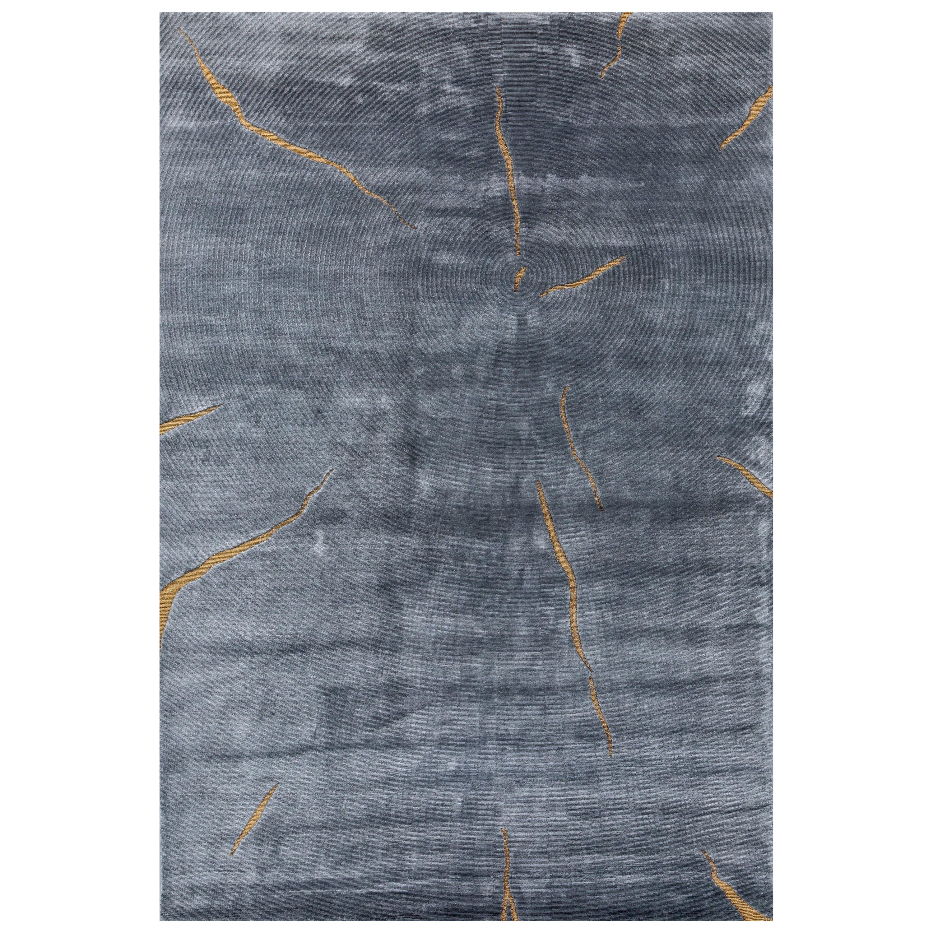 Serenity Waves Skyline Blu e blu marino 180X270cm Tappeto annodato a mano