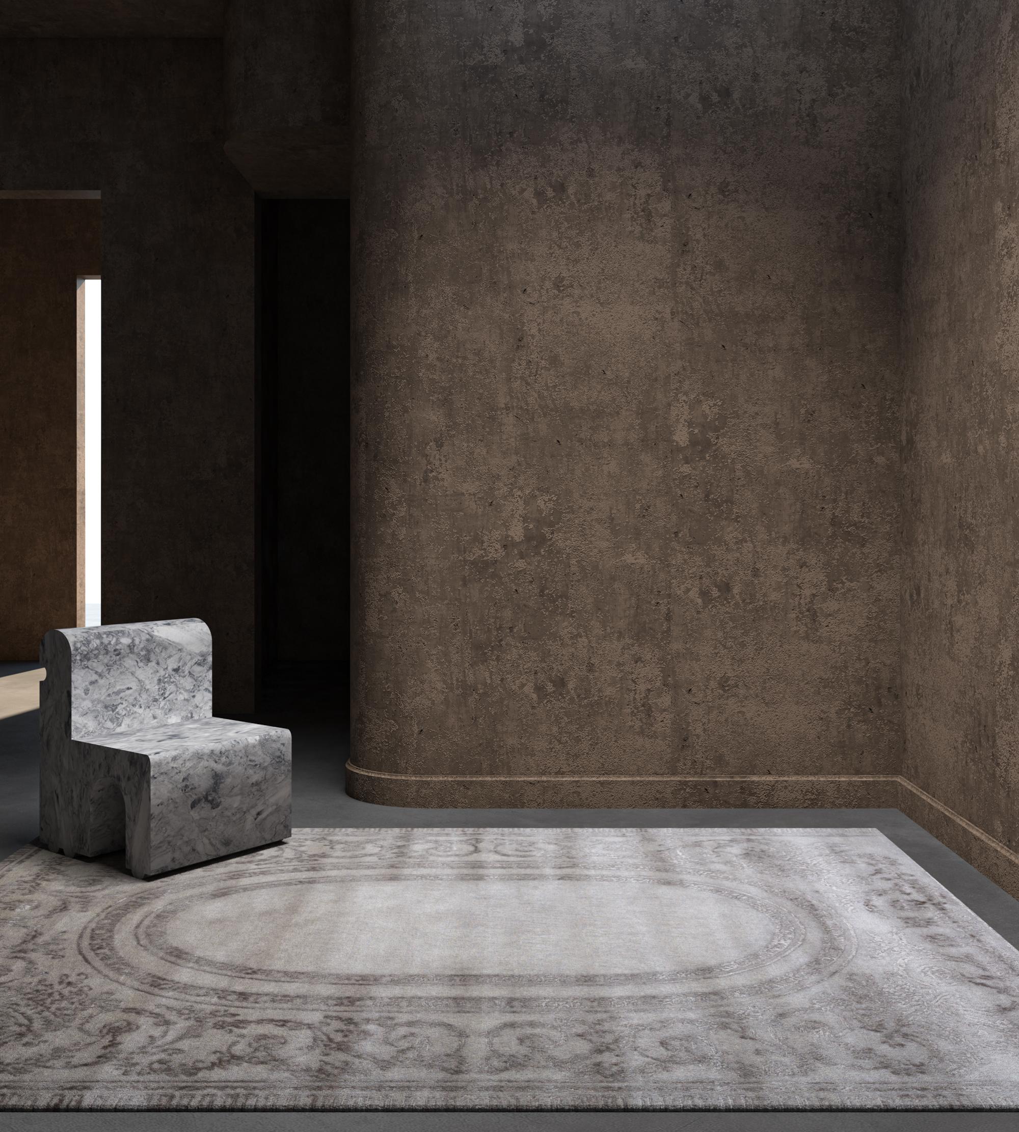 Une merveille nouée à la main dans l'Inde rurale ! Fabriquée avec précision, sa palette ton sur ton transcende les frontières du décor, rehaussant instantanément n'importe quel espace et ajoutant de la chaleur aux sols. Qu'il soit classique ou