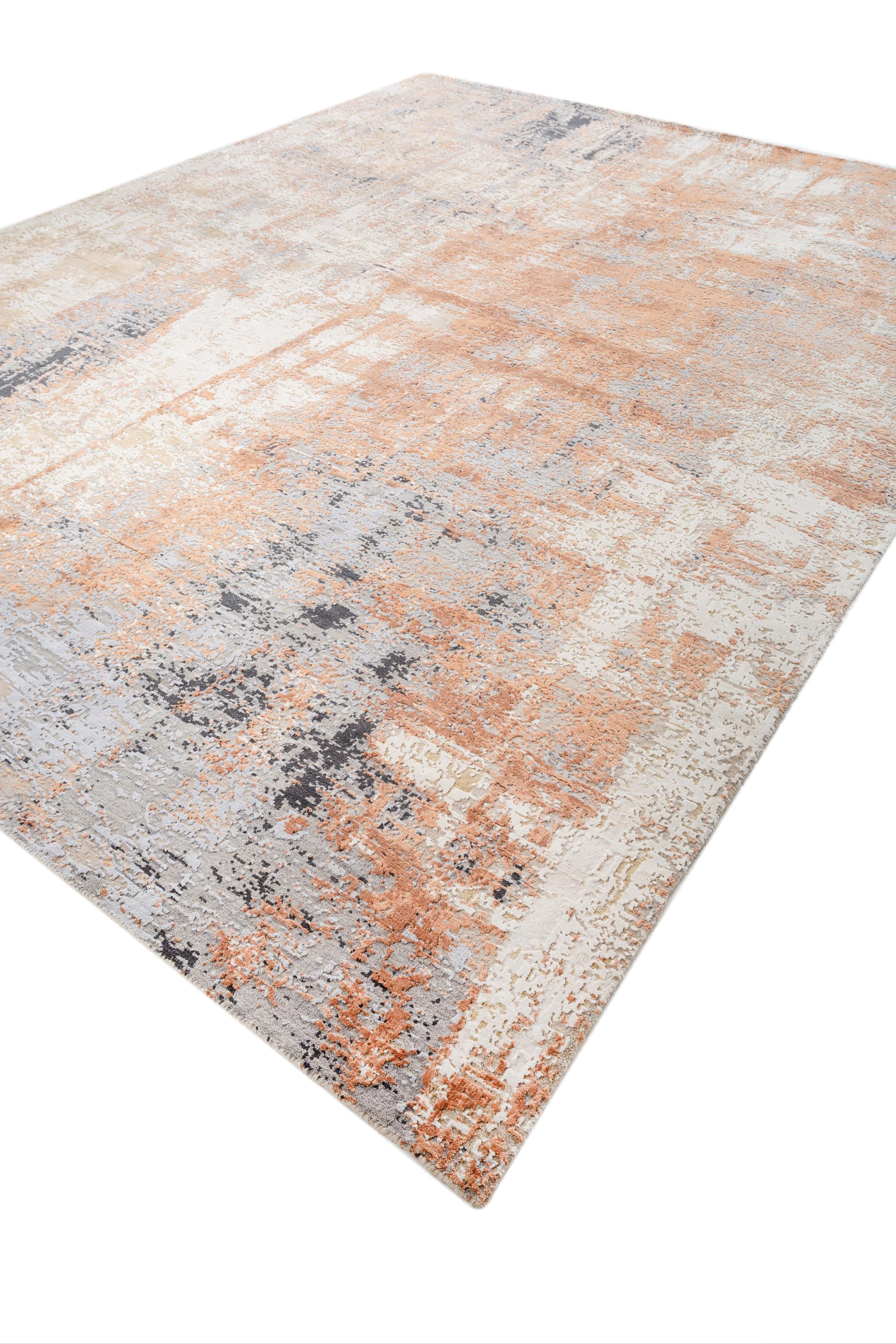 Jaipur Rugs 6x9 Pies Alfombra Anudada a Mano Lana Y Bambú Seda Marfil Moderna Indio en venta