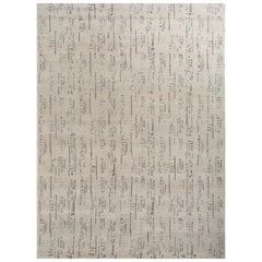 Jaipur Rugs 6X9 Feet Hand Knotted Carpet Wool And Bamboo Silk Ivory Modern Rug